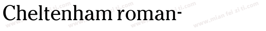 Cheltenham roman字体转换